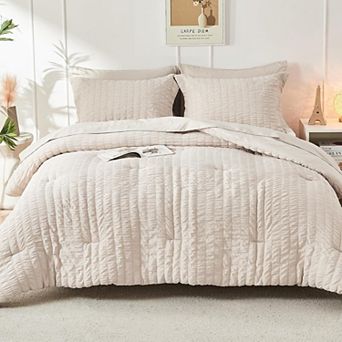 All Season Queen Size Bed in a Bag 7 pc Comforter Set with Sheets, Pillowcases & Shams