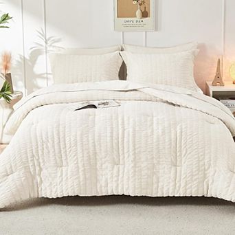 All Season Queen Size Bed in a Bag 7 pc Comforter Set with Sheets, Pillowcases & Shams