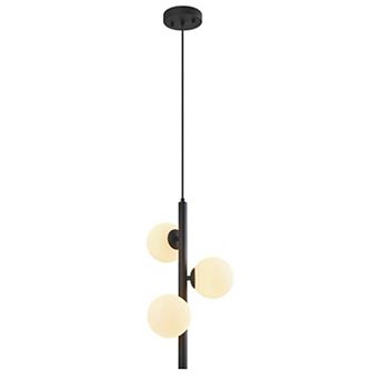 ZLAIQB 3-Light Gold Finish Milk Glass Modern Pendant Mount 9.64 in Ceiling Light