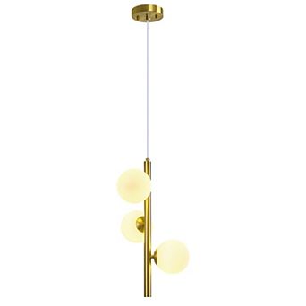 ZLAIQB 3-Light MidCentury Globe Height Adjustable 9.64" Pendant Light