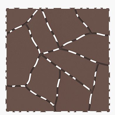 Loheer 44pcs Interlocking Deck Tiles,Stone Style DIY Flooring Patio,Easy and Quick Installation