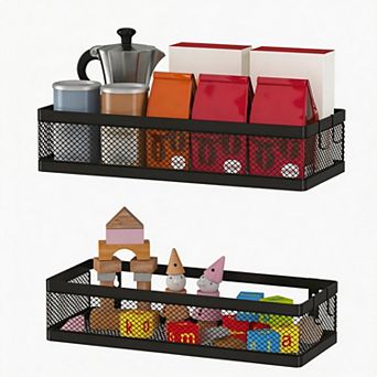 Splendid Frame Hanging Storage Baskets Organizer Wall Mount
