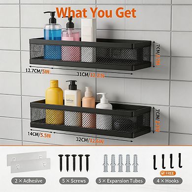 Splendid Frame Hanging Storage Baskets Organizer Wall Mount