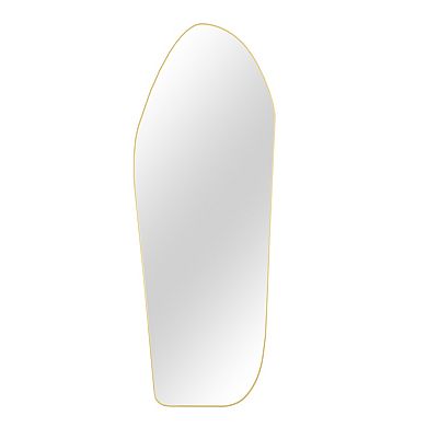 Gold 24 in. W x 67 in. H Irregular Aluminum Alloy Framed Full Length Floor Mirror