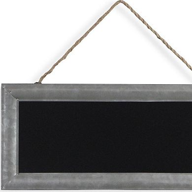 10" X 22" Gray Metal Hanging Chalkboard