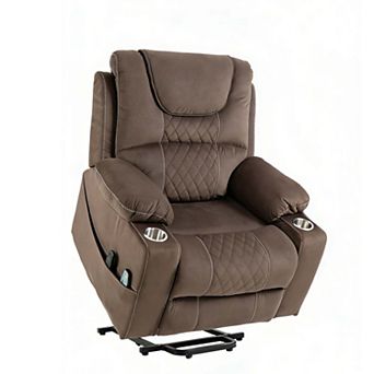 Oversized Power Lift Recliner, 400lbs, Massage and Heat