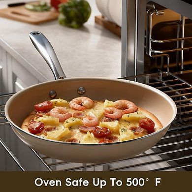 Ceramic Nonstick Egg Pan, 8" Frying Skillet, Induction & Oven Safe, PFAS-Free