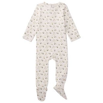 Unisex Baby and Toddler "Tossed Leaf" Ribbed 100% Cotton Footie