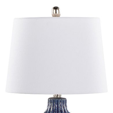 Loheer Contemporary Ceramic Table Lamp Set of 2 with Linen Shades