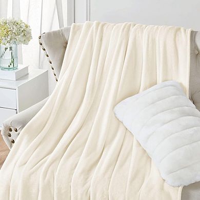 Plush Microfiber Fleece Blanket, Soft Lightweight Cozy All-Season Throw
