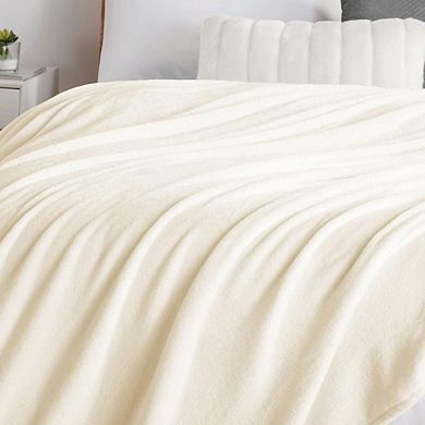 Plush Microfiber Fleece Blanket, Soft Lightweight Cozy All-Season Throw