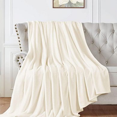 Plush Microfiber Fleece Blanket, Soft Lightweight Cozy All-Season Throw