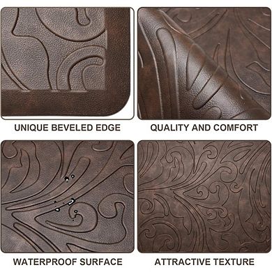 Cushioned Anti Fatigue Kitchen Mat Waterproof Non Slip Ergonomic Standing Rug
