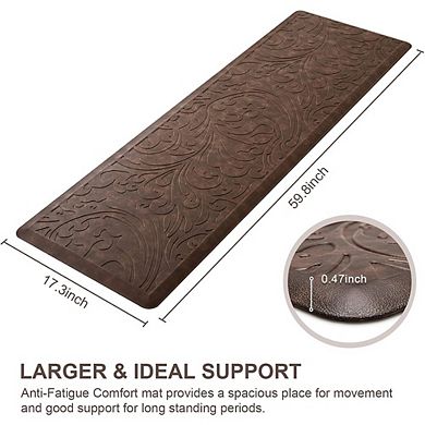 Cushioned Anti Fatigue Kitchen Mat Waterproof Non Slip Ergonomic Standing Rug