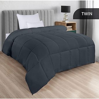 Box Stitched Down Alternative Comforter, Lightweight Soft All-Season Bedding