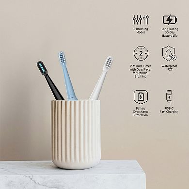 Complete Oral Care Bundle: Rechargeable Toothbrush, Water Flosser Tongue Scraper