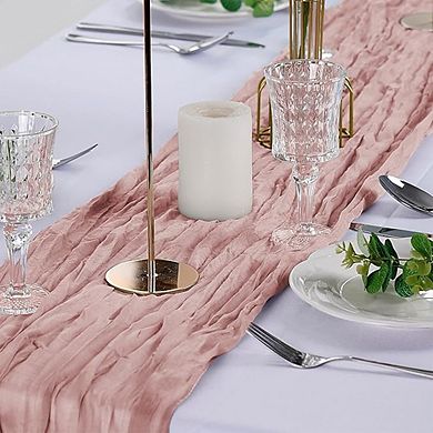 Cheesecloth Table Runner Rustic Gauze Soft Sheer Fabric 6 Pack