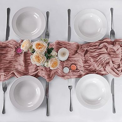 Cheesecloth Table Runner Rustic Gauze Soft Sheer Fabric 6 Pack
