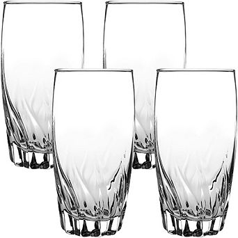 Central Park Drinking Glasses Set of 4, 16 oz, Dishwasher Safe