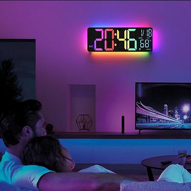13" Digital Wall Clock with Night Light