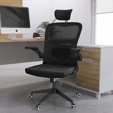 Loheer High Back Ergonomic Mesh Office Chair with Adjustable Headrest, Lumbar Support