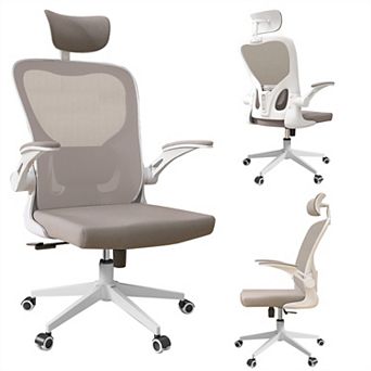 Loheer High Back Ergonomic Mesh Office Chair with Adjustable Headrest, Lumbar Support