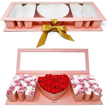 Empty Mom Flower Gift Box, Mother’s Day Floral Fillable Chocolate Packaging Box