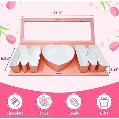 Empty Mom Flower Gift Box, Mother’s Day Floral Fillable Chocolate Packaging Box