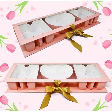 Empty Mom Flower Gift Box, Mother’s Day Floral Fillable Chocolate Packaging Box