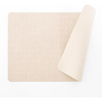 Set of 4 Geometric Vinyl Placemats, Washable, Indoor Outdoor Table Mats