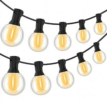 Outdoor LED String Lights, Waterproof Shatterproof G40 Globe Patio Lights