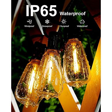 Outdoor LED String Lights, Waterproof Shatterproof G40 Globe Patio Lights