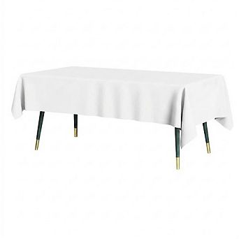 Fitted Black Spandex Tablecloth 2-Pack Washable Rectangular Cover
