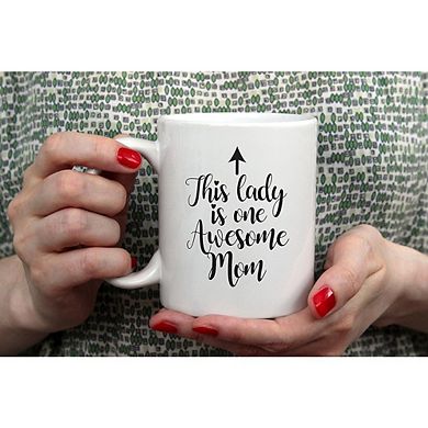Funny Awesome Mom Coffee Mug Gift from Kids Birthday Novelty Cup