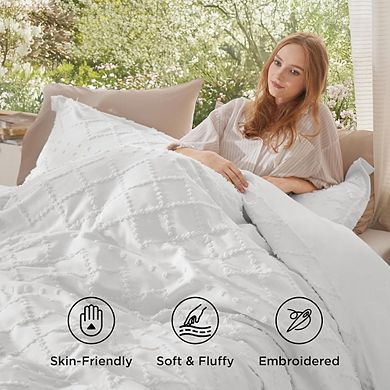 Boho Duvet Cover Set, Soft Breathable, Machine Washable, Zipper Closure