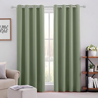 Blackout Curtains 2 Panels, Thermal Insulated, Soundproof Drapes