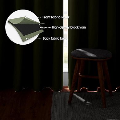Blackout Curtains 2 Panels, Thermal Insulated, Soundproof Drapes