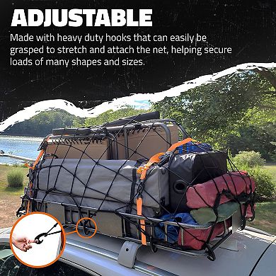 Mockins 36" x 20" Bungee Cargo Net (Stretches to 100" x 75")