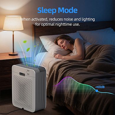 1485 sq. ft.3-Speed HEPA-True Console Air Purifier in Whites