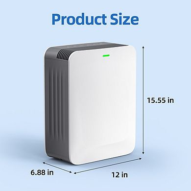 1485 sq. ft.3-Speed HEPA-True Console Air Purifier in Whites