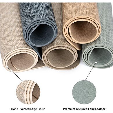 Oval Leather Placemats, Waterproof & Heat-Resistant, Set of 4