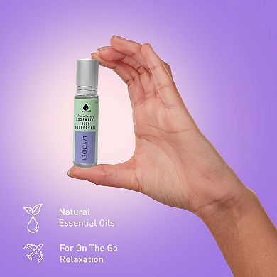 Lavender & Sea Salt Mist Spray + 5-Pack Essential Oil Rollerball Set for Daily Wellness