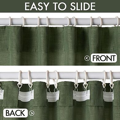 Linen Curtains 2 Panels, Light Filtering, Semi-Sheer Drapes