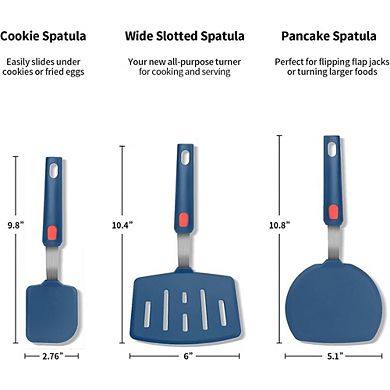 3-Piece Silicone Spatula Set, Heat-Resistant, Nonstick Cooking Utensils
