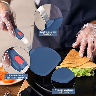 3-Piece Silicone Spatula Set, Heat-Resistant, Nonstick Cooking Utensils