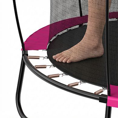 Loheer 55 inch Kids Spring Trampoline,Heavy Duty Rebounder for Indoor Outdoor Active Play