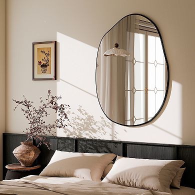 26 in. W x 38 in. H Irregular-shaped Frameless Vanity Wall Mirror