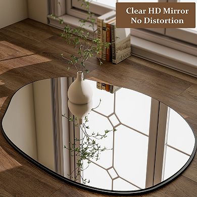 26 in. W x 38 in. H Irregular-shaped Frameless Vanity Wall Mirror