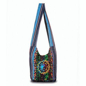 Kathmandu Collection Yin Yang Print Hobo Bag