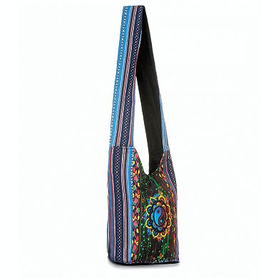 Kathmandu Collection Yin Yang Print Hobo Bag